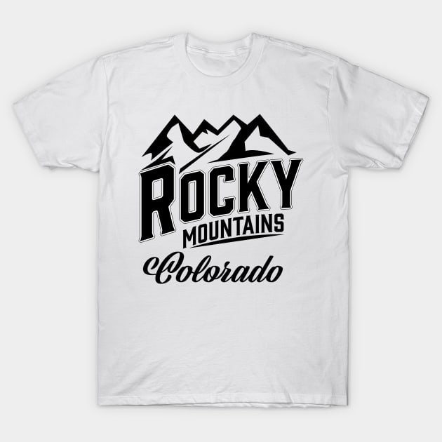 Rocky Mountains Colorado T-Shirt by nickemporium1